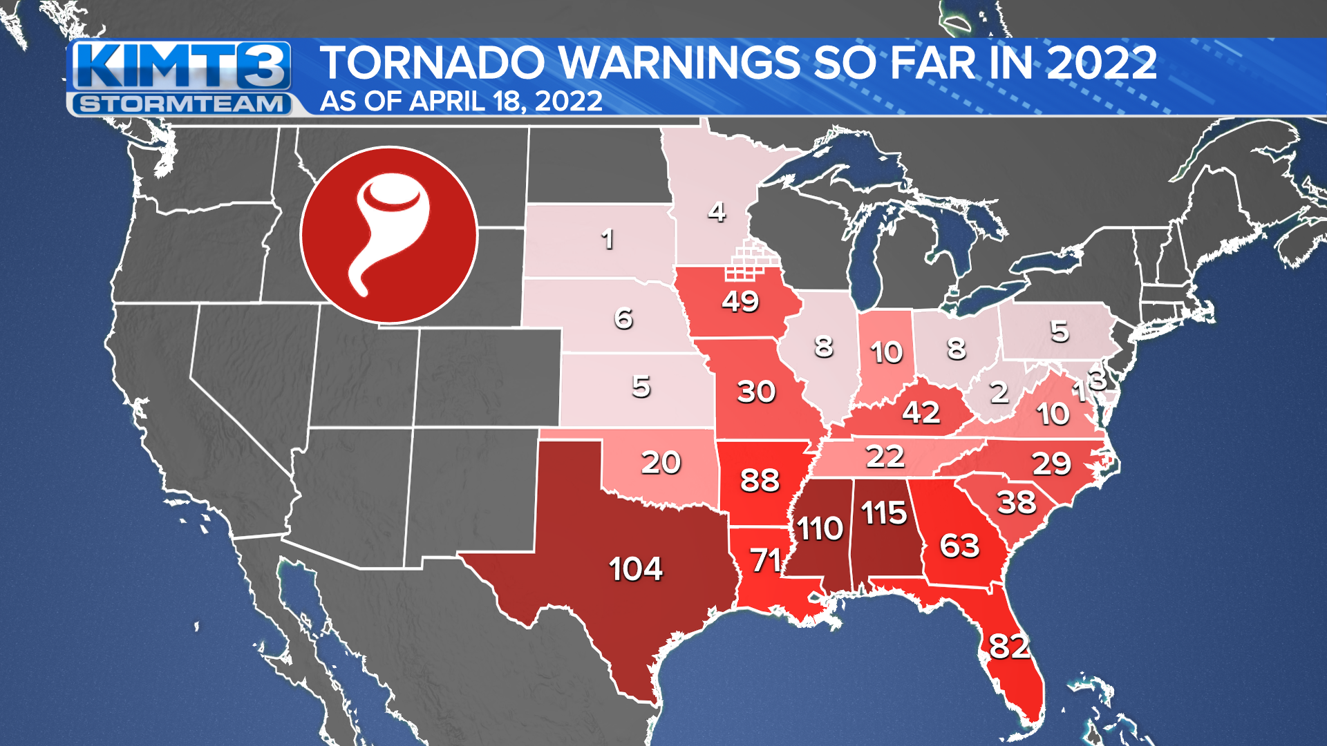 Tornado warnings so far